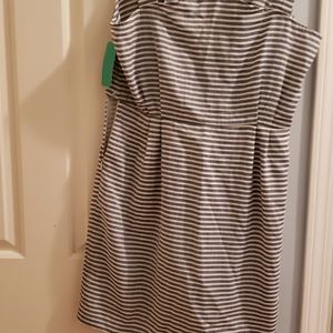 Gray striped dress